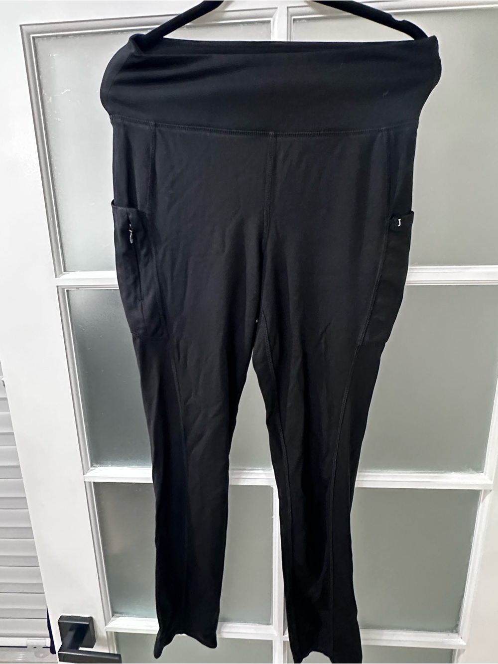 Jaanuu Women’s Black High-Rise Skinny Cargo Scrub Pants Size Small